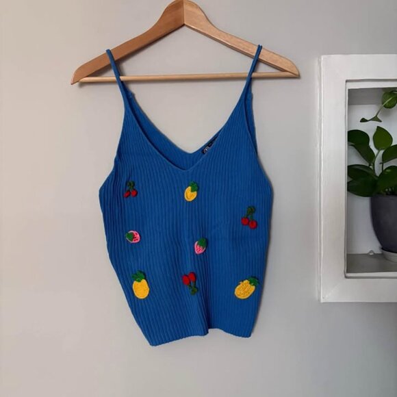 Zara Crocheted Fruit Summer Tank Top - Picture 4 of 4